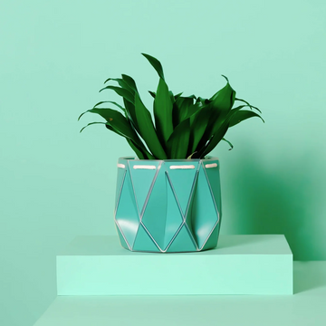 Mint Green Foldable Origami Plant Pot Cover
