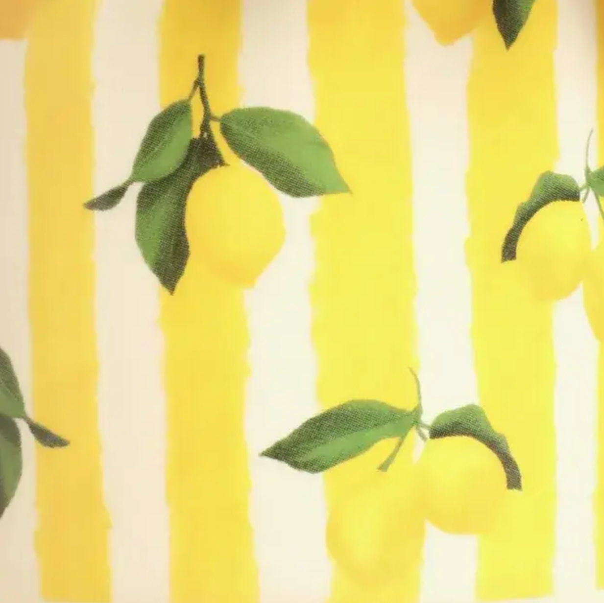 Yellow Striped Lemons Ceramic Plant Pot